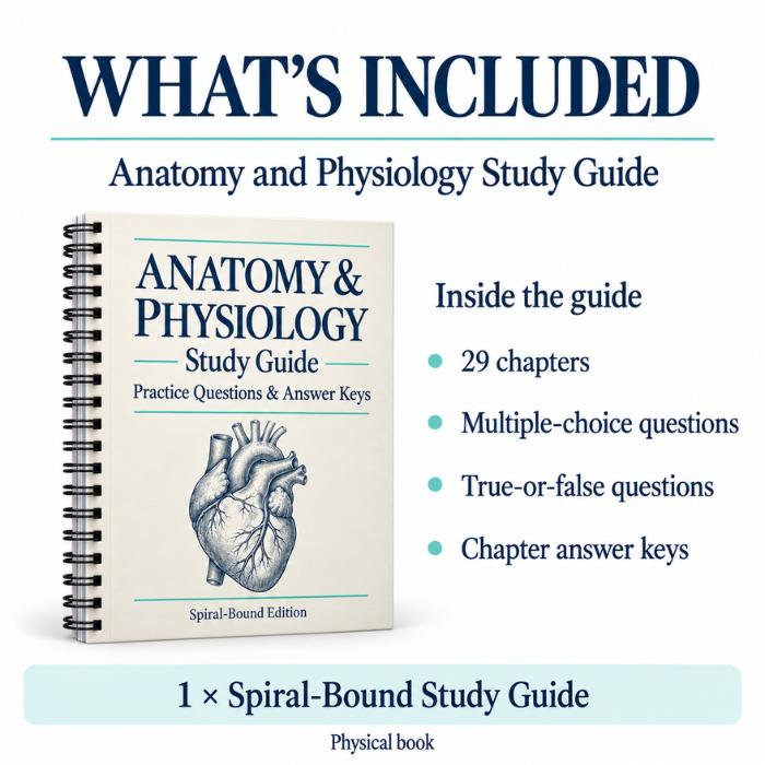 Anatomy and Physiology Study Guide – Spiral-Bound Edition-PrepWithLaila