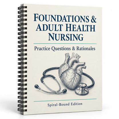 Foundations and Adult Health Nursing Practice Questions & Rationales – Spiral-Bound Edition-PrepWithLaila